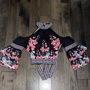 Floral halter top